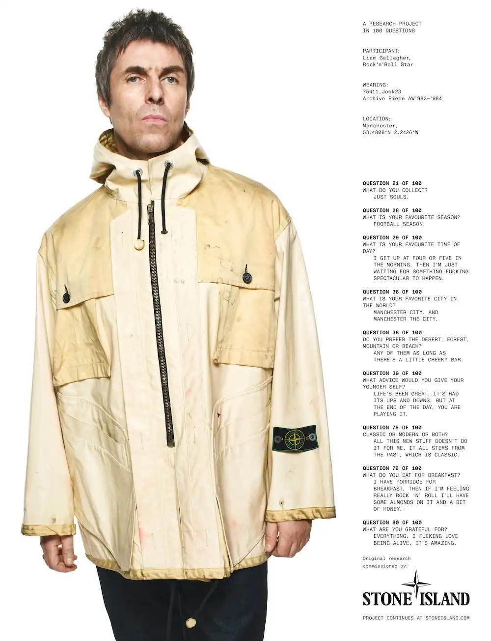 LIAM GALLAGHER HEADLINES STONE ISLAND'S GROUNDBREAKING F/W'24 CAMPAIGN