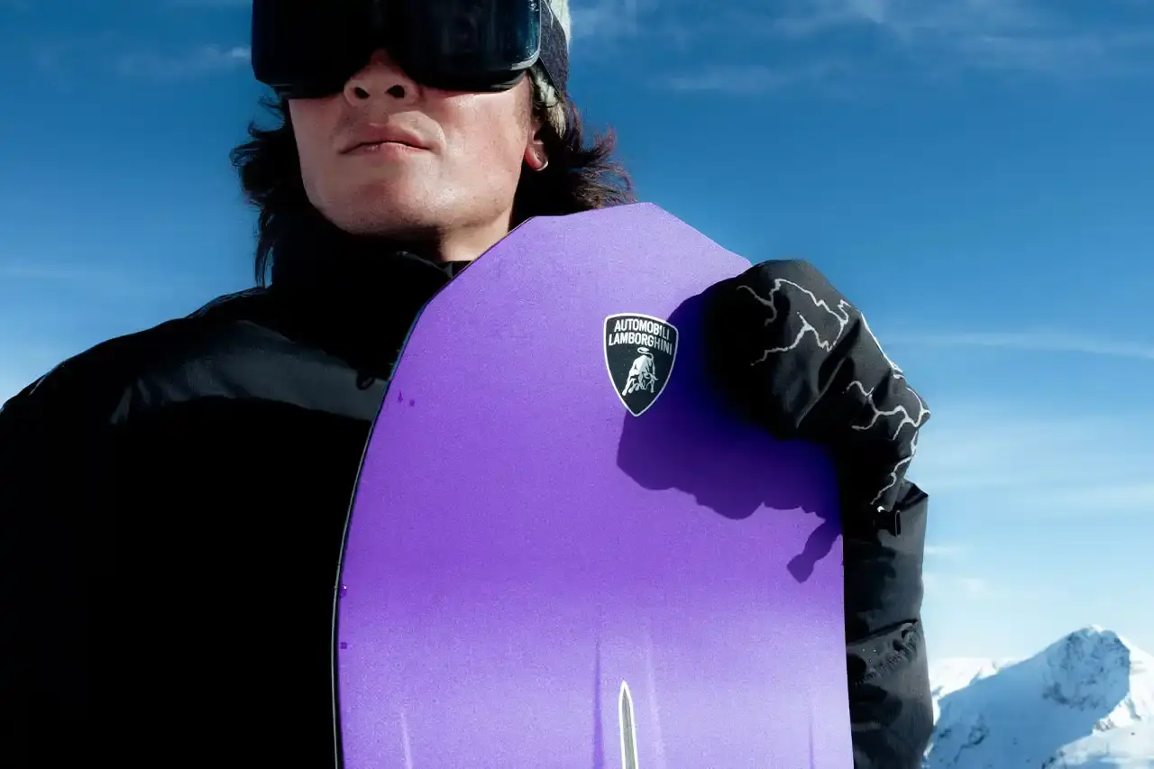 Lamborghini Discover Lamborghini's exclusive collaboration with CAPiTA and Union: a limited-edition snowboard set featuring advanced carbon technology and Italian supercar-inspired design. (image 2 of 12)